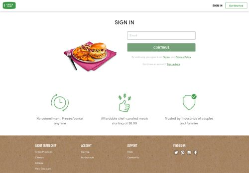 Accessing Green Chef: App, Reviews & Security Pages